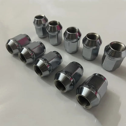Car Wheel Nuts 19mm hex length 35mm M14x2.0 / M14x1.5 / M12x1.5 / M12x1.25 Chrome Closed End Lug Nuts - 5 or 10 Pieces - NeoBYD