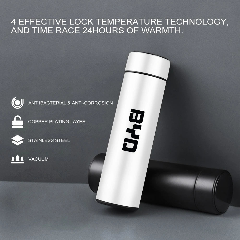 Car Intelligent Thermos Bottle For BYD Tang F3 E6 Atto 3 Yuan Plus Song Max F0 G3 I3 Ea1 Dmi 2din 2014 G6 Pro Auto Accessories - NeoBYD