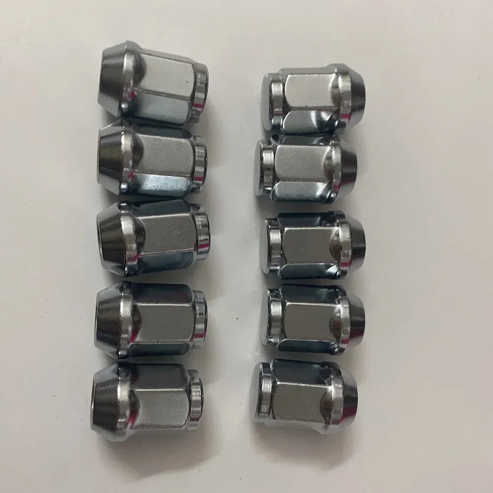 Car Wheel Nuts 19mm hex length 35mm M14x2.0 / M14x1.5 / M12x1.5 / M12x1.25 Chrome Closed End Lug Nuts - 5 or 10 Pieces - NeoBYD