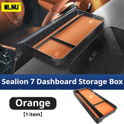 Center Console Precise Fit Divided Compartments ABS+Leather Pad Storage Box For BYD Sealion 7 - NeoBYD