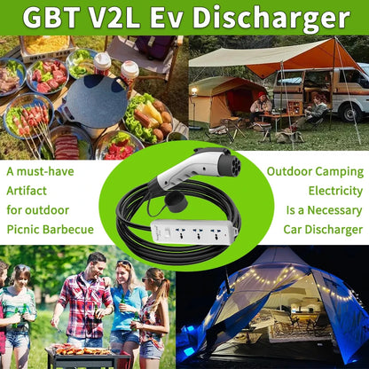 V2L GBT Discharger 16A for EU/USA/UK/AU/NZ Socket For EV with V2L Function - NeoBYD
