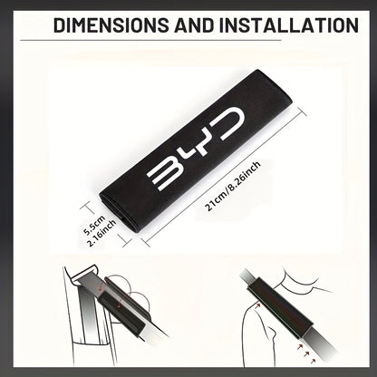 Safety Belt Shoulder Pads Made from Soft And Comfortable Plush Fabric For BYD - NeoBYD